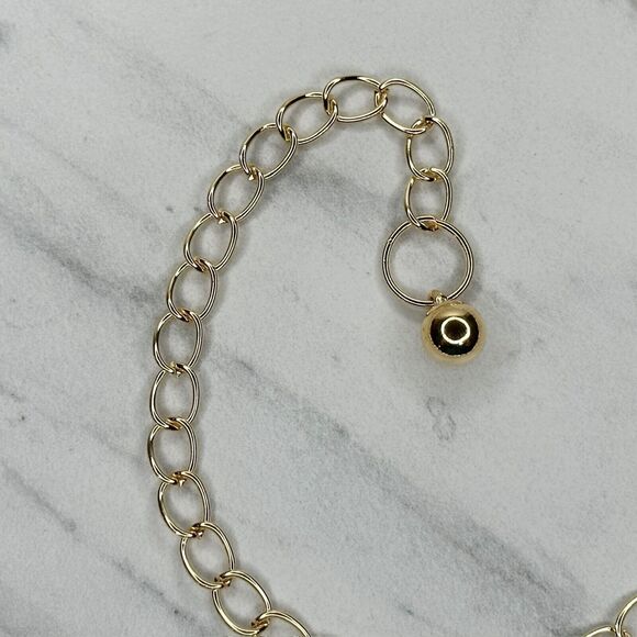 Womens Gold Tone Hoop Chain Link Belt Y2K Festival Wide One Size (OS) ✨ - Picture 12 of 12